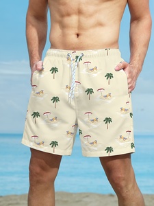 Comfort Fit <b>Men</b> Swimming Beach Shorts Breathable Quick Dry Summer <b>Trunks</b> With Elastic Waist Casual Poolside - Product Image 2