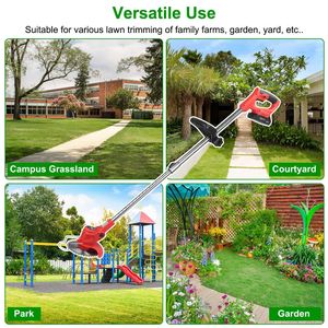 Cortadora de Césped Eléctrica Inalámbrica Recargable con 2 Cuchillas de Aleación y 5 Cuchillas de Plástico, Herramienta Eléctrica - Product Image 5