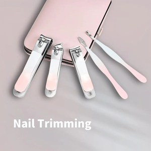 Eco Friendly Manicure Set <b>Nail</b> Clippers Set <b>Kit</b> 9 Pieces Stainless Steel <b>Nail</b> <b>Kits</b> <b>Nail</b> Care Tools Portable Leather Case - Product Image 4