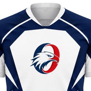 Ensemble de maillots de football bleu marine et blanc, uniforme d'équipe personnalisé, vêtements de sport respirants, fournisseur OEM - Product Image 3