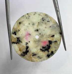 Natural Black & <b>White</b> Marble 30mm 1mm Round Handmade Customizable Size/Thickness/Hole Gemstone <b>Watch</b> Dial Face a K Gems - Product Image 3