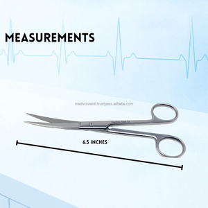 Tijeras Quirúrgicas de 6.5 Pulgadas, Curvas, Afiladas, de Acero Inoxidable, Duraderas, con Certificación CE, Proveedor Mayorista OEM ODM - Product Image 3