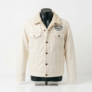 Custom OEM Men's <b>Sherpa</b> <b>Lined</b> Denim <b>Jacket</b> Wholesale Heavyweight Streetwear Denim <b>Jacket</b> - Product Image 1