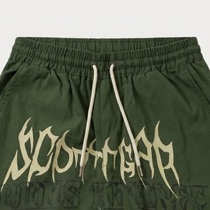 Most Demanding Men's Custom Printed Logo Casual Shorts Cotton Breathable Elastic Waist Drawstring Summer Streetwear Beach Shorts - Product Image 5