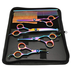 Professional Foldable Stainless Steel <b>Dog</b> Grooming <b>Scissors</b> Set 4.5/5.5 Inch Safety <b>Scissors</b> - Product Image 6