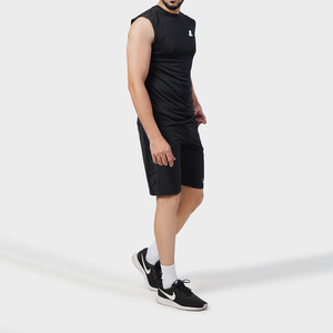 Débardeur de sport pour homme, coupe ajustée, dos nageur, en tissu Spandex/Coton, séchage rapide, broderie - Product Image 6