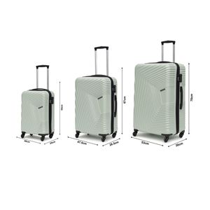 Premium 3 Piece Travel Luggage Set Lightweight Hard <b>Shell</b> Suitcases with Smooth Rolling Spinner Wheels and Safe Corner Bumpers - Product Image 1