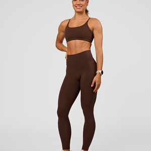 Top Deportivo de Yoga para Mujer, Color Sólido, Sin Costuras, Cuello Redondo, Tirantes Finos, Soporte Medio - Product Image 5
