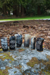 Handmade Natural Hand Carved Drinking Horn Cup /<b>Glass</b> Viking Horn <b>Shot</b> Cups <b>Glasses</b> - Product Image 3