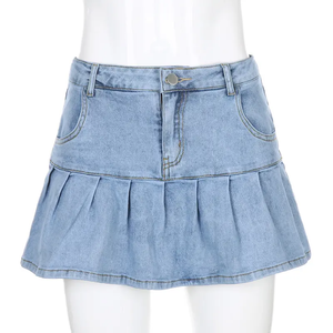 Directo de Fábrica, Pantalones Anchos de Cintura Alta para Mujer, Elegantes, Cómodos, Multifuncionales, con Botones, Otoñales, Ecológicos, Transpirables, Azules - Product Image 4