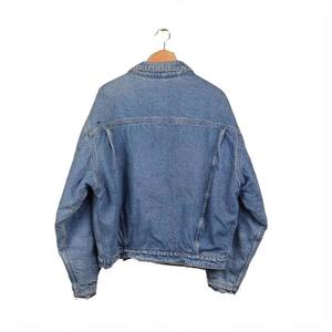 Veste en jean matelassée unisexe à bouton unique, design personnalisé, col montant, broderie, veste en jean de haute qualité pour hommes - Product Image 2