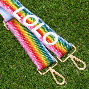 LOLO, cuentas de semillas ajustables hechas a mano, correa de monedero duradera impermeable profesional, gancho cruzado con cuentas de arcoíris personalizado, juego Vintage - Product Image 5