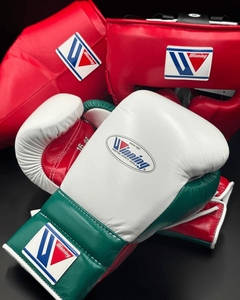 Gants de boxe de compétition rose doré en cuir de vachette véritable, logo personnalisé sérigraphié, fermeture à lacets, ajustables - Product Image 2