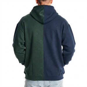 Men's Hooded <b>Sweatshirt</b> Regular Fit Fleece Casual Pullover Pockets Green <b>Navy</b> Blue Digital Printing 100% Cotton Eco-Friendly - Product Image 2