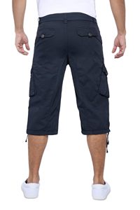 Shorts de jogging décontractés pour hommes, 100 % polyester, taille élastique, séchage rapide, style streetwear, multi-poches cargo, personnalisables - Product Image 3