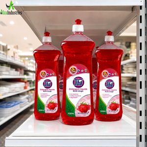Liquide de nettoyage pour la cuisine |   Détergent à vaisselle haute mousse parfumé à la fraise, dégraissant pour assiettes et ustensiles de cuisine, pack économique 1000ml - Product Image 3