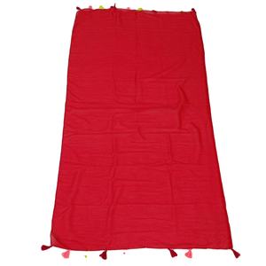 ผ้าพันคอสำหรับผู้หญิงผ้าพันคอผ้าฝ้ายโมดอลหลากสีสีแดงล้วนดีไซน์ใหม่ล่าสุดมีแบรนด์ - Product Image 6