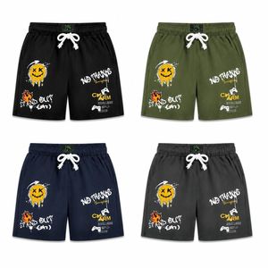 Shorts de sport pour homme personnalisés, imprimé graffiti smiley, séchage rapide, vêtements de sport d'été, respirant, polyester, streetwear, short de jeu - Product Image 1
