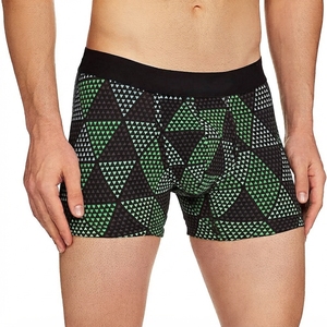 Shorts de sport pour hommes à imprimé géométrique, séchage rapide, taille mi-haute élastique, en polyester tricoté par sublimation, 180g - Product Image 1