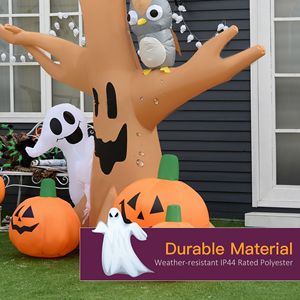 7.5 Tall Outdoor <b>Lighted</b> Halloween Inflatable Decoration Waterproof Haunted <b>Tree</b> Owl Ghost Pumpkins for Holiday Yard Decorations - Product Image 5