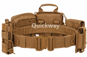 Outdoor Tactical <b>Belt</b> with Pouches Adjustable Utility Waist <b>Belt</b> for Hiking Camping <b>Work</b> Gear - Product Image 4