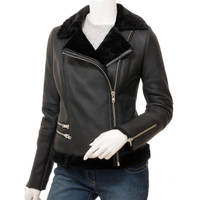 Veste en cuir d'agneau de haute qualité pour femmes, écologique, avec poches zippées, respirante, service de personnalisation du logo OEM