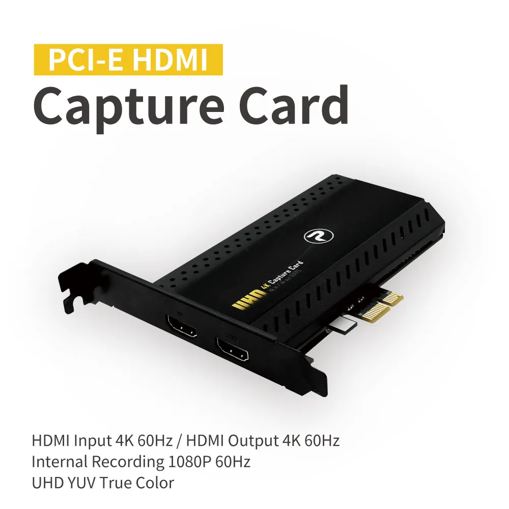 4k Gaming Capture Card PCi-e to 2x HDMI Video Capture Card