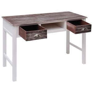 Escritorio de madera marrón 43,3 "x 17,7" x 29,9 "para uso en computadora - Product Image 2