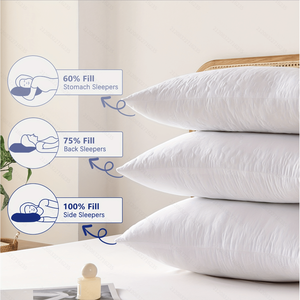 Cuscino King Size Bianco a Media Fermezza Serie 2000 per Lettura e Riposo a Letto - Product Image 2