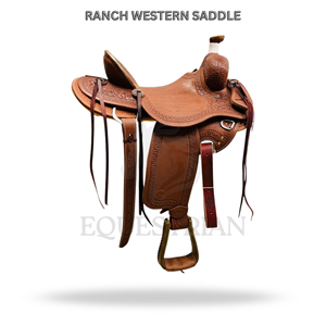 Ranch Western Saddle Leather Wood Tree Eco-friendly Stainless Steel Hardware Horse Riding Equestrian <b>Equipment</b> - Product Image 2