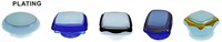 Bouton poussoir d'arcade carré 48 mm avec lampe LED, moteur à vibration, couleurs de lentilles personnalisables (R/Y/B/G/P/W), placage chrome/or/noir