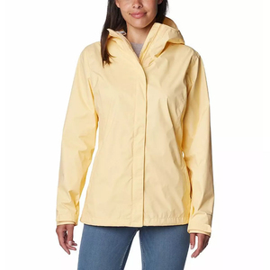 Chaqueta Impermeable Amarilla con Capucha para Mujer, con Cierre y Bolsillos, Corte Regular, para Uso en Exteriores en Todas las Estaciones - Product Image 3