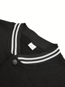 Casual <b>Men</b> Streetwear Cool Varisty <b>Men's</b> <b>Jackets</b> <b>Leather</b> Versity University Bomber College <b>Men's</b> Collar and Cuffs Autumn Wear - Product Image 4