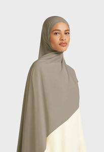 Hijab en jersey de qualité supérieure, couleur unie, foulard fluide, doux et respirant, foulard d'Asie du Sud-Est pour femmes musulmanes - Product Image 3