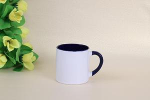 Mug à café en acier inoxydable et céramique bicolore blanc et rouge de 11 oz, sérigraphié avec logo personnalisé, cadeau promotionnel, vaisselle de promotion - Product Image 5