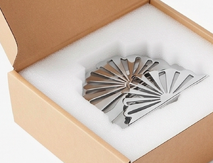 Porte-serviettes en métal moderne avec design en forme d'éventail, boîte à mouchoirs autoportante pour utilisation sur table et en cuisine - Product Image 6