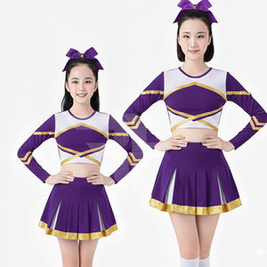 Uniforme de cheerleading personnalisé à faible MOQ, design sur mesure, vente en gros à bas prix, uniforme de cheerleading sublimé de haute qualité avec strass - Product Image 4