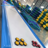 Prix d'usine Tapis de curling gonflable de rue, Piste de curling gonflable portable à double extrémité, Jeu sportif pour club de curling