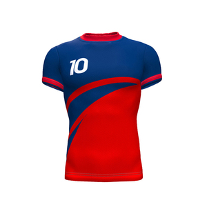 Camiseta de Fútbol Personalizada Unisex, Manga Corta, Impresión Sublimada, Absorbe la Humedad, Cuello Redondo, Talla Adulto - Product Image 1