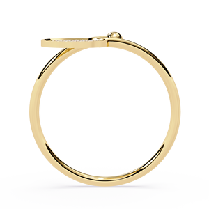 แหวนเพชรทรงกลมแบบ Pave Diamond Disc Bypass Ring ทองคำแท้ 14k เพชรเพาะเลี้ยงในห้องปฏิบัติการ ดีไซน์วงกลมแบบห่อหุ้ม แหวนวงเปิดทันสมัย - Product Image 3