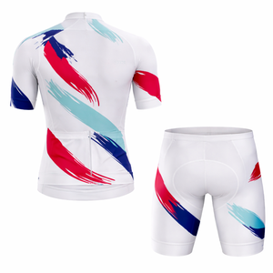 เสื้อเจอร์ซีย์ปั่นจักรยานดีไซน์ใหม่ ระบายอากาศได้ดี ป้องกันแบคทีเรีย พิมพ์ลายชื่อทีมแบบดิจิทัล โพลีเอสเตอร์ 100% สายปรับได้ รับผลิตแบบ OEM - Product Image 3