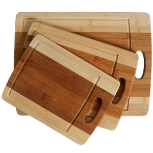 Planche à découper ronde en bois avec poignée pour la cuisine ou comme planche de service - Product Image 4