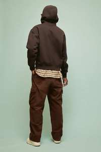 เสื้อฮู้ดดี้บล็อกสีสำหรับผู้ชาย เสื้อสวมหัวมีฮู้ด ผ้าฝ้ายขนแกะ สไตล์ลำลอง สตรีทแวร์ รับผลิตตามแบบ OEM - Product Image 4