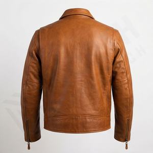 Chaqueta de cuero para hombre NAI-0470B, estilo motero, a la moda, para motocicleta, venta al por mayor, ropa protectora para motociclismo, color personalizado. - Product Image 2