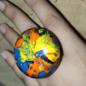 Wholesale Customized Best Quality Handcrafted High Polished Beautiful Colorful Fashion <b>Resin</b> <b>Ring</b> for Women Handmade in India - Product Image 1