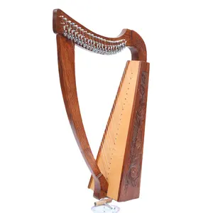 2024畅销批发不同设计玫瑰木材料最佳演奏乐器爱尔兰竖琴