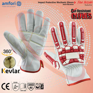 ถุงมือคนขับป้องกันการกระแทกเพื่อความปลอดภัยสำหรับการใช้งานในชีวิตประจำวันในหนังแพะ TPR หนังป้องกันสูงสุดในนิ้วหัวแม่มือหลักสไตล์ - Product Image 6