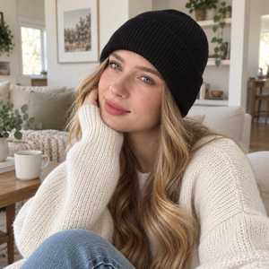 Custom Embroidery Beanie-Personalized Logo/Text,<b>Warm</b> Knit <b>Hat</b>,unisex Winter <b>Hat</b>,Street wear Kids and Adults - Product Image 5