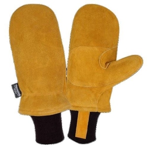Guantes de cuero de vaca de primera calidad, resistentes, antideslizantes, antivibración, con muñequera elástica, protección para el horno, suaves - Product Image 1