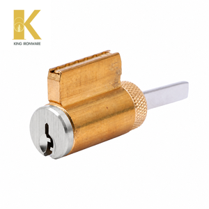Serrure de porte personnalisée, cylindre en laiton, 5 goupilles avec gorge KW, finition chrome satiné, sécurité de porte - Product Image 4